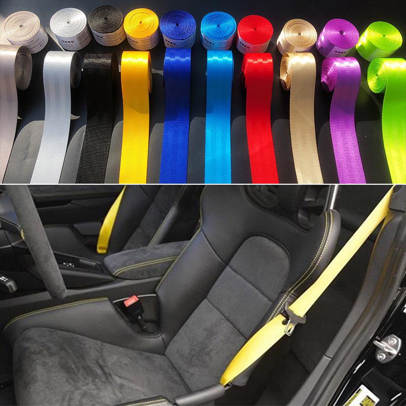 Tự Động 3.6 Mét Tăng Cường Dây Đai Webbing Chất Vải Xe Đua Đổi Ghế An Toàn Dây Dây Tiêu Chuẩn Chứng Nhận