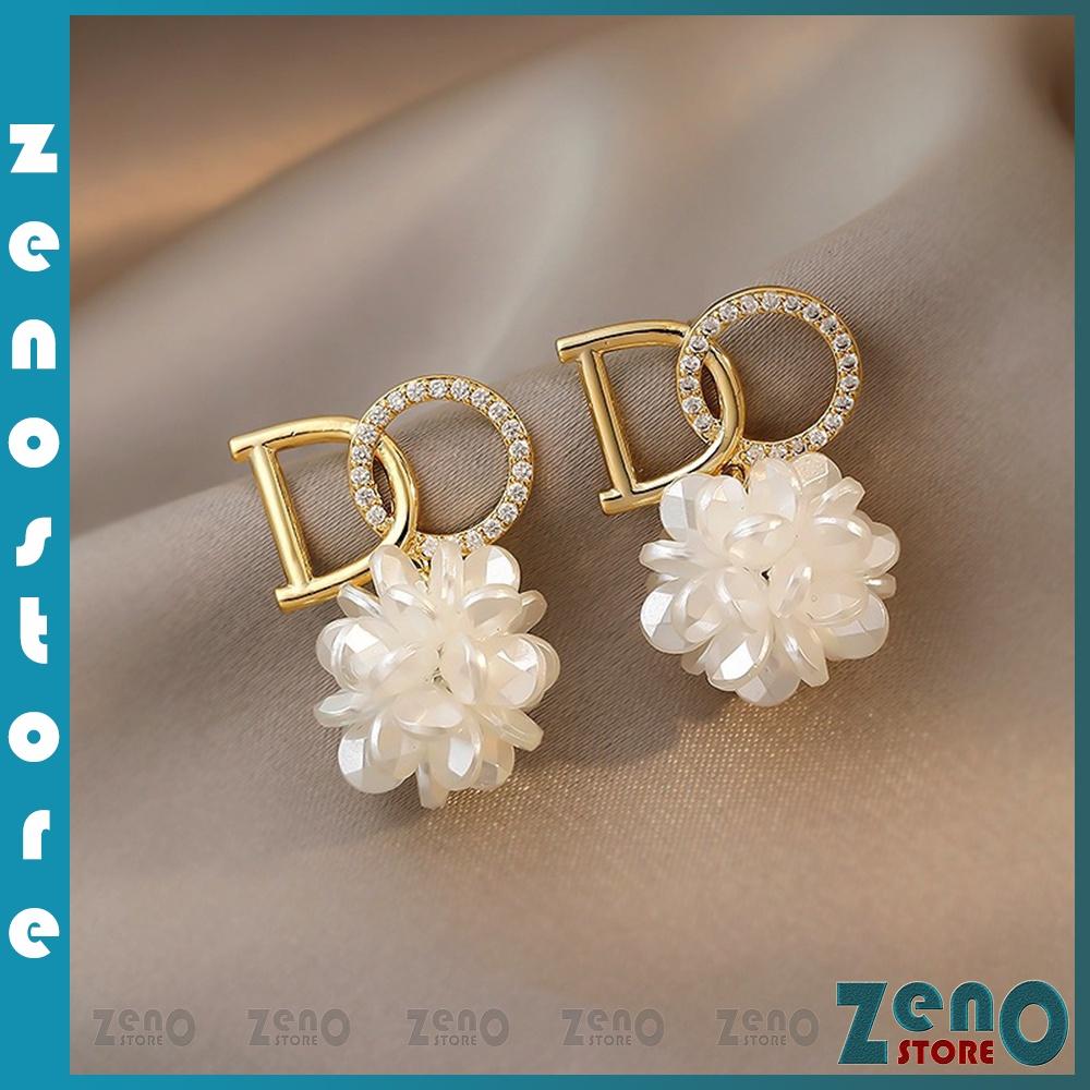 Khuyên tai DO bạc Ý, bông tại bạc S925 bông hoa