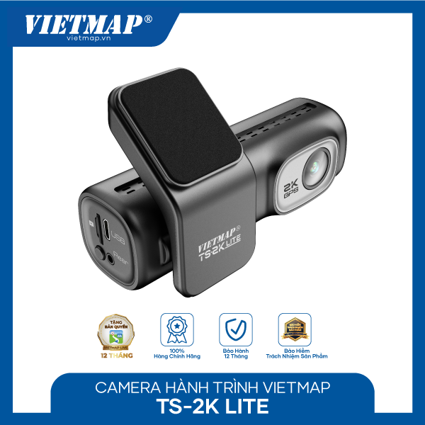 Camera hành trình VIETMAP TS-2K Lite - Ghi hình phía trước và sau - Hàng chính hãng