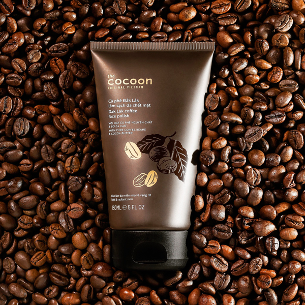 Bộ cà phê Đắk Lắk làm sạch da chết Cocoon: Cà phê Đắk Lắk làm sạch da chết mặt 150ml + Cà phê Đắk Lắk làm sạch da chết cơ thể 200ml