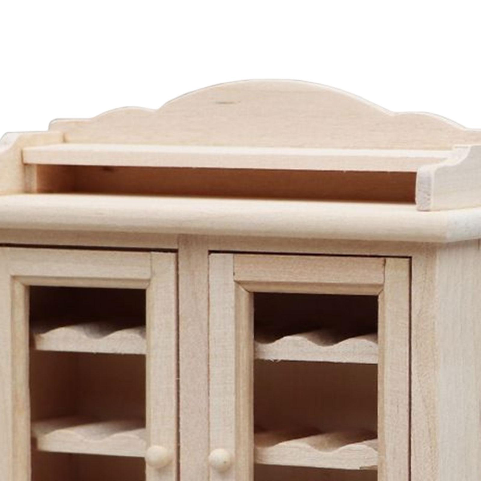 1:12 Scale Dollhouse Bookshelf 1/12 Dollhouse Bookcase Cabinet for Dollhouse