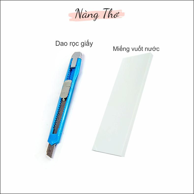 Bộ Dụng Cụ Dán Tranh: Dao Rọc Giấy + Miếng Gạt Nước _DECAL VIP