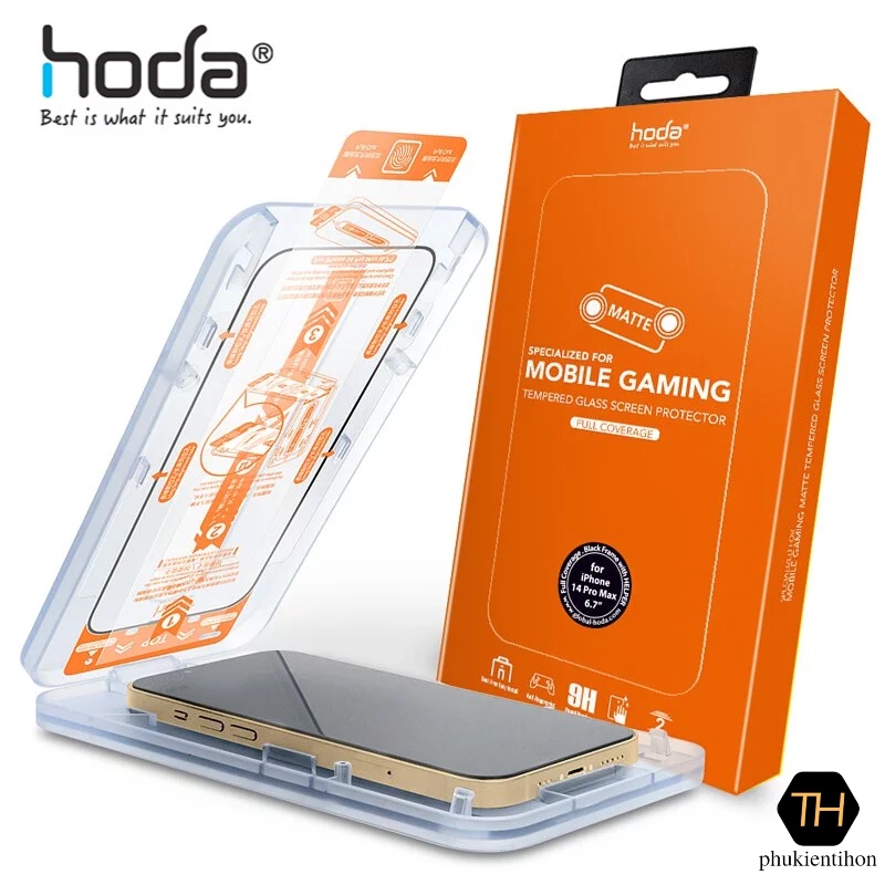 Dán màn hình HODA Chống Vân Tay dành cho iPhone 14 Pro Max/ 14 Pro - Hàng nhập khẩu