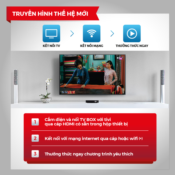 Bộ Thiết Bị K+ TVBox và 3 tháng thuê bao (được tặng thêm 03 tháng thuê bao khi mua sản phẩm)  - Hàng chính hãng