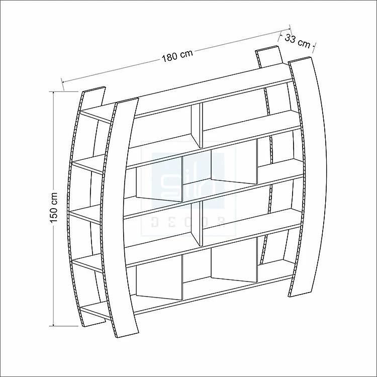 Kệ Gỗ Hiện Đại SIB Decor Với Thiết Kế Hình Cung Tròn Độc Đáo, Sáng Tạo