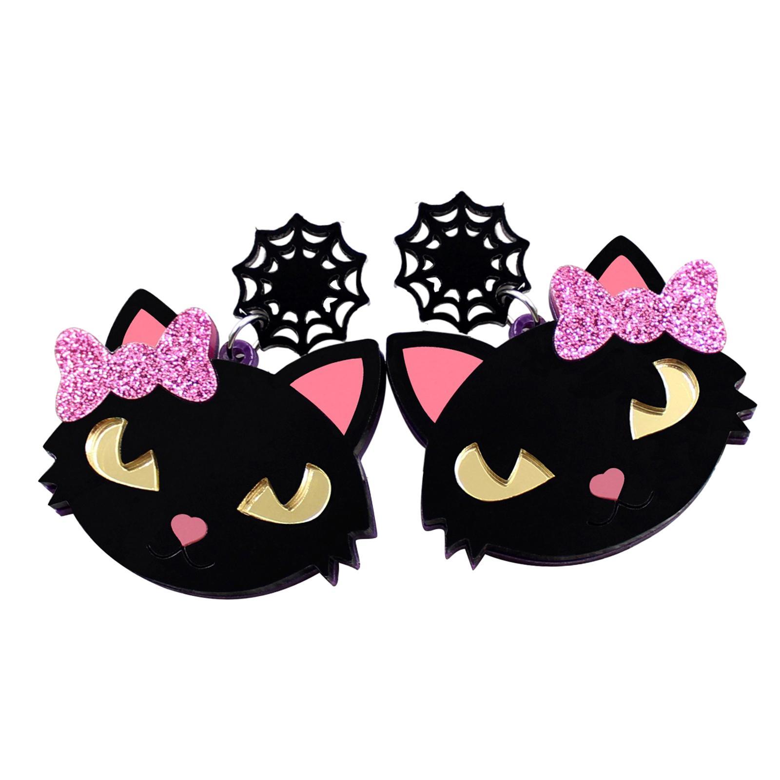2Pcs Halloween Earrings Charms Decor Fashion Halloween Costume Accessories Cute Halloween Jewelry Stud Earrings for Party Festival Halloween