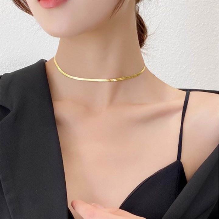 Dây chuyền titan choker Hàn Quốc không đen BHDC200