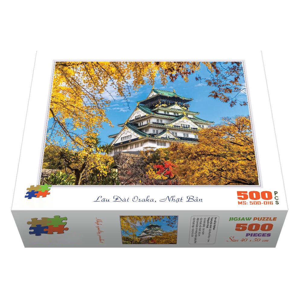 Bộ tranh xếp hình cao cấp 500 mảnh ghép – Lâu Đài Osaka, Nhật Bản (40x50cm)