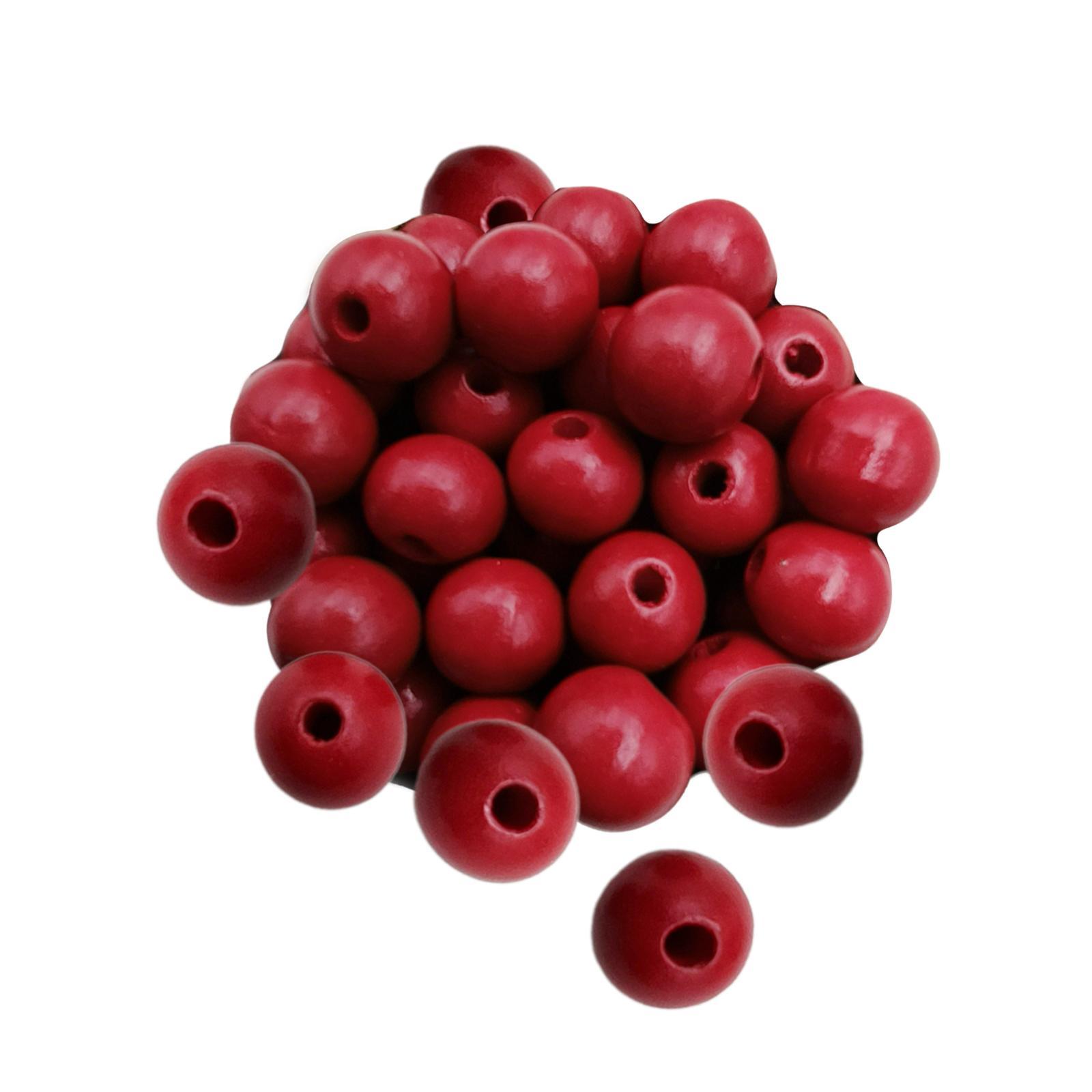 Wood Beads Unfinished Round Colorful Spacer Beads Wooden Beads for Crafts DIY Halloween