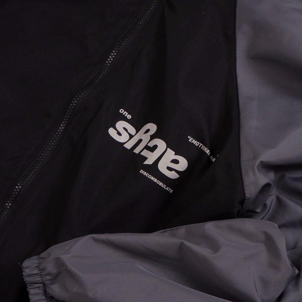 Áo khoác dù Jacket ATYS màu đen phối xám form rộng unisex nam nữ