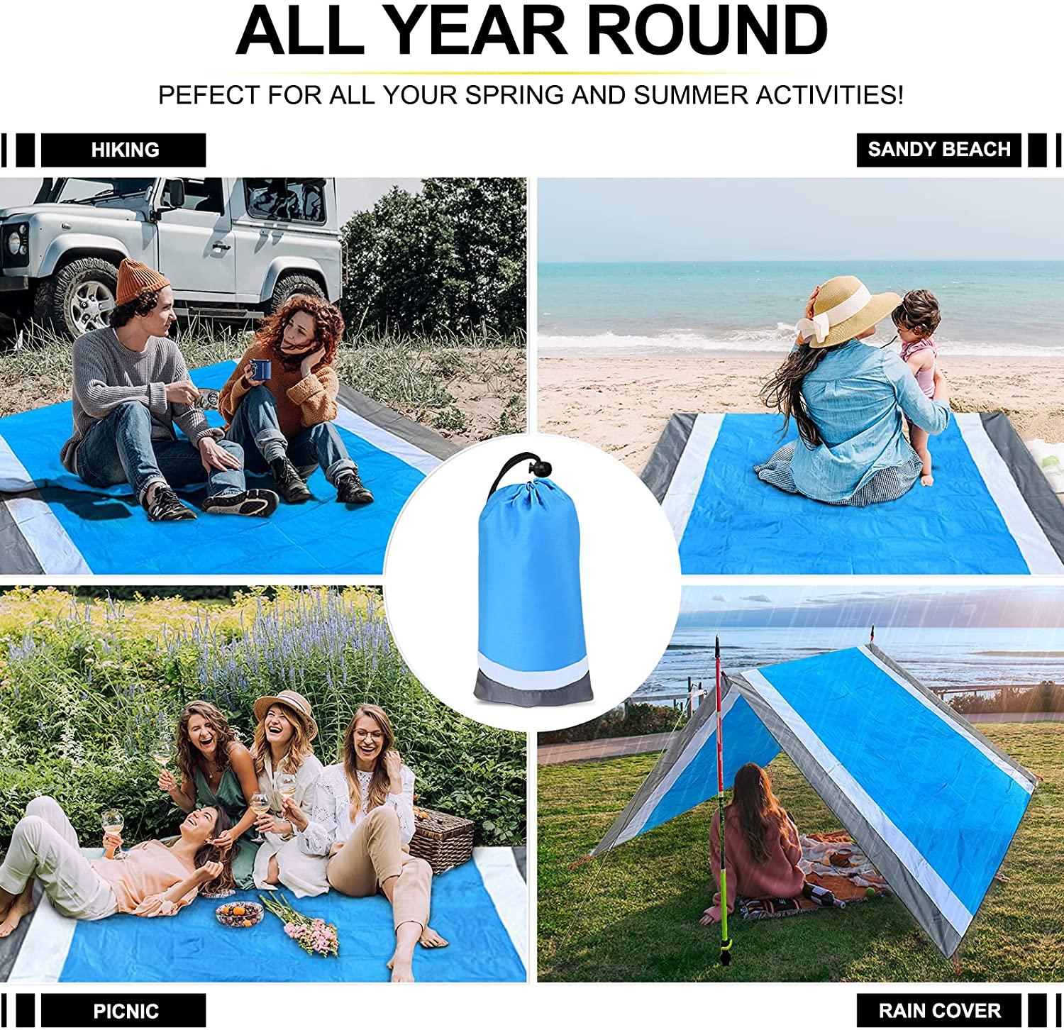 Thảm Cắm Trại Túi Chống Nước Đi Biển Chăn Ngoài Lều Di Động Nệm Dã Ngoại Thảm Gấp Gọn Ngủ Miếng Lót Cát Giá Rẻ Chăn