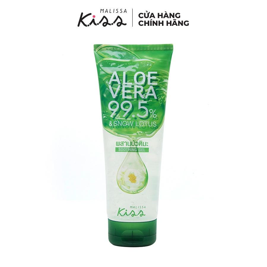 Gel dưỡng da toàn thân Malissa Kiss Fresh Aloe Vera 99.5% Nha đam và sen tuyết - 230g