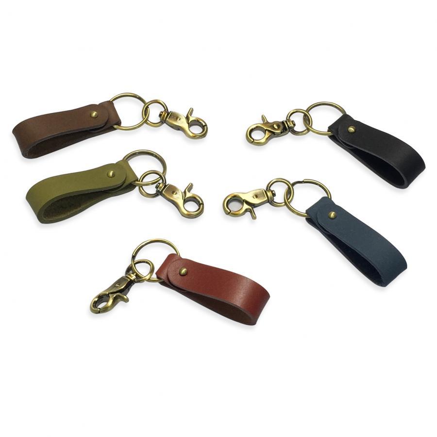 Móc khóa da thật khắc tên - Genuine leather keyring - LKR-319