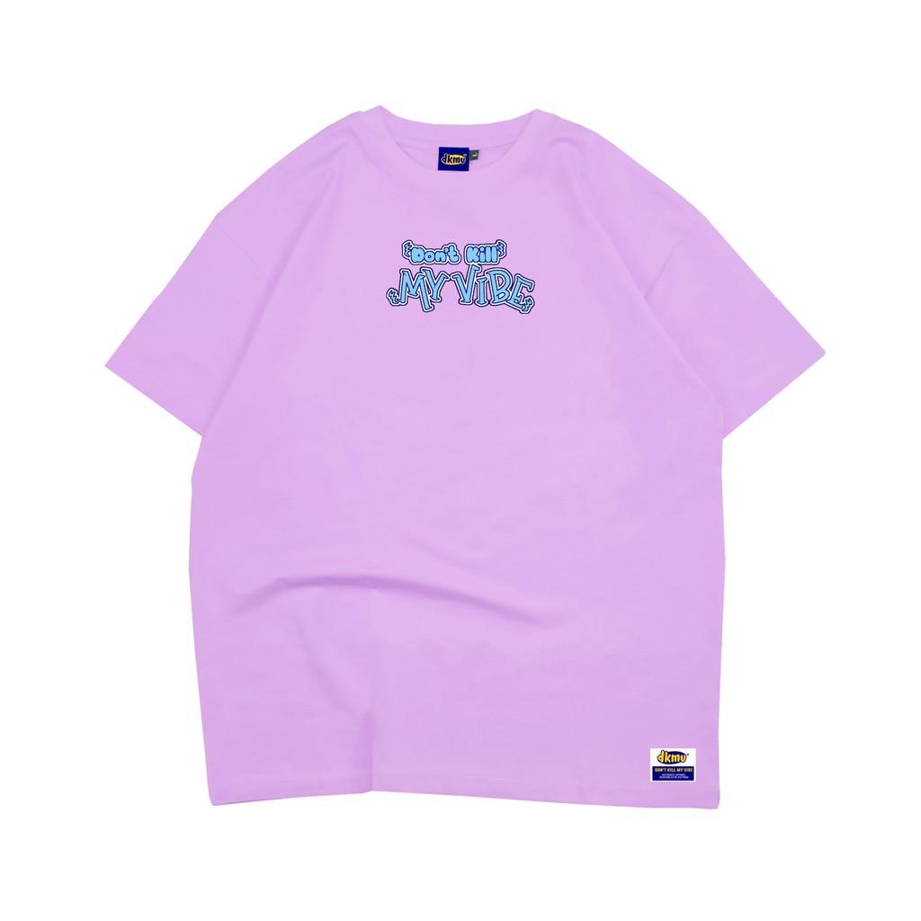 Áo thun nữ cotton màu tím form rộng in hình | DKMV Violet Surfing Tee