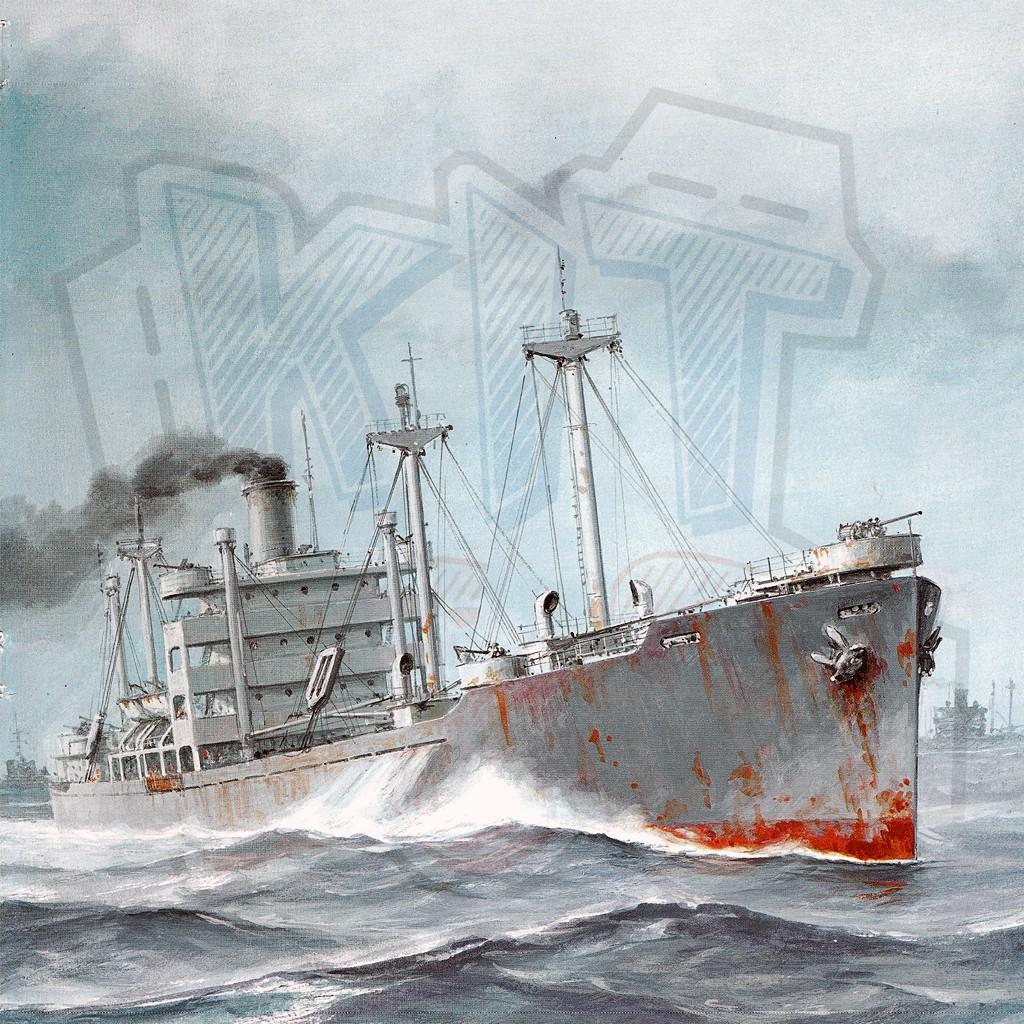 Mô hình giấy tàu thuyền quân sự Victory Ship SS Mexico Victory VC2-S-AP3