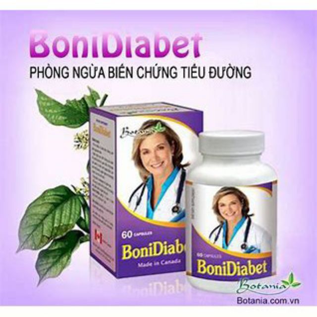 Viên uống BoniDiabet+ BOTANIA - Made In USA - Hỗ Trợ Điều Trị Bệnh Tiểu Đường, Ổn Định Đường Huyết, Làm Giảm Glucose Máu