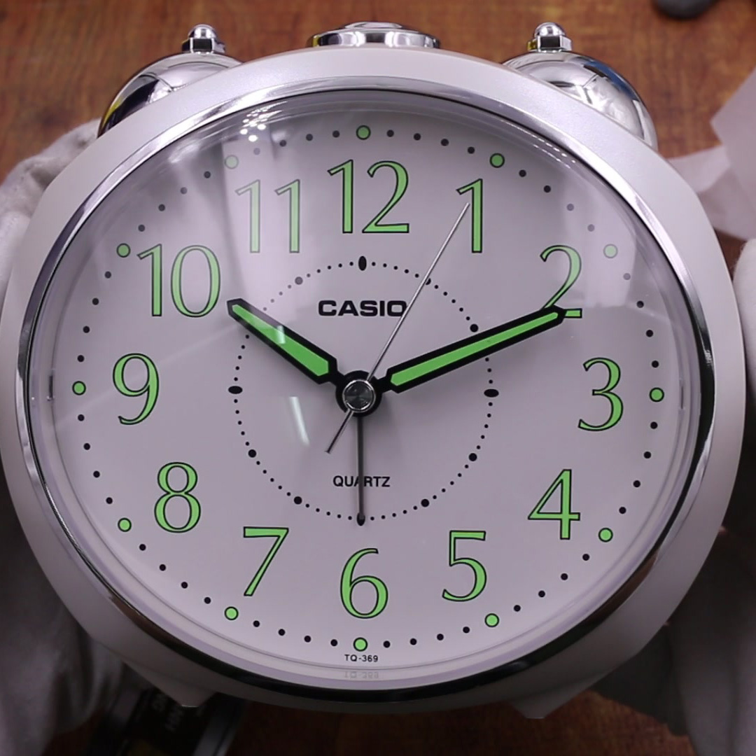 Đồng Hồ Để Bàn Casio TQ-369-7DF Có Đèn - Chuông Báo Thức - Kích Thước