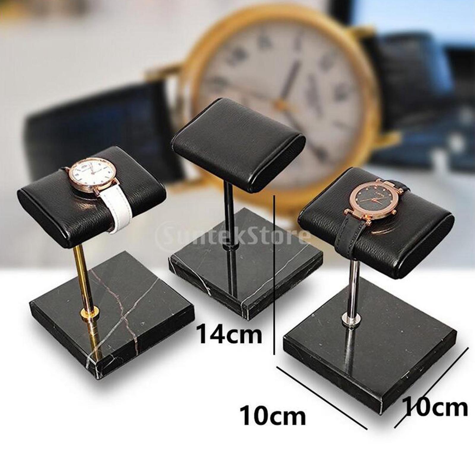 Watch Stand, Jewelry Holder Stand, PU Leather & Marble Watch Display Stand for Watches, Jewelry, Bracelets and Bangles