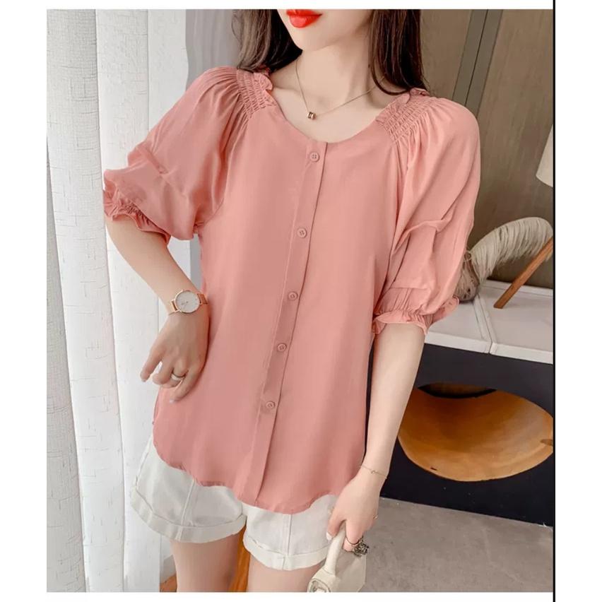 Áo Kiểu Tay Peplum Cách Điệu Phong cách Hàn Quốc