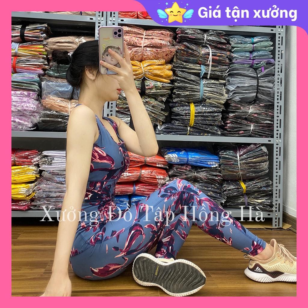 Ảnh Thật 100% - Mặc Là Mê Bộ tập GYM nữ đa năng - Yoga nữ - Set tập dài lưng 3 LỖ HOẠ TIẾT