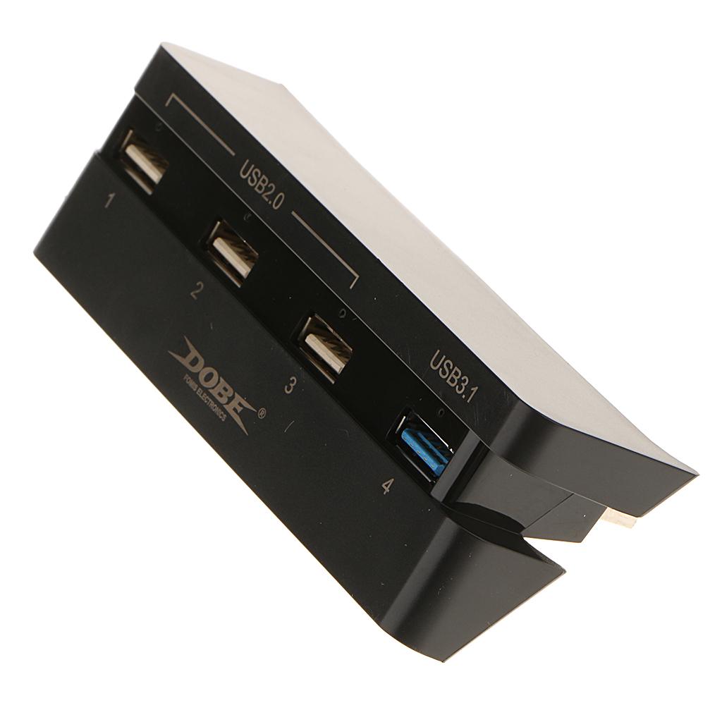 USB Hub 4 Port USB 3.1 2.0 High Speed Expansion Hub Charger Controller Adapter Connector for Sony Playstation 4 PS4 Slim Gaming Console