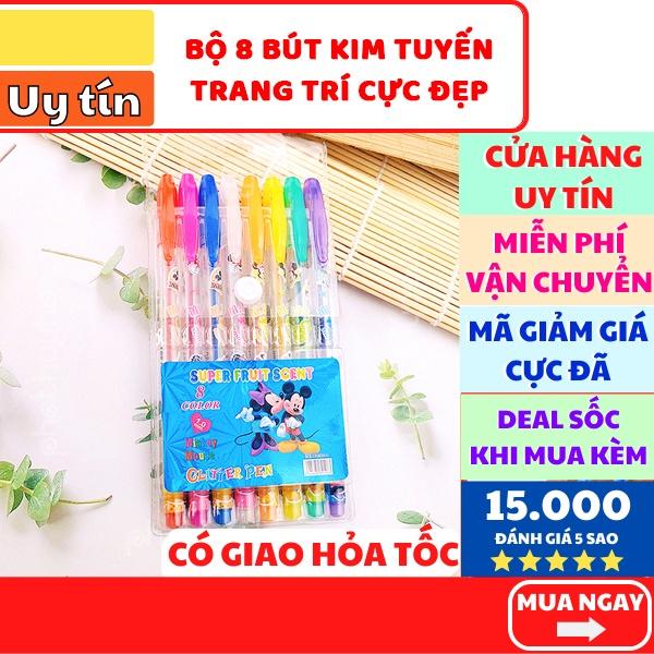 Combo 8 cây bút kim tuyến 8 màu cực đẹp