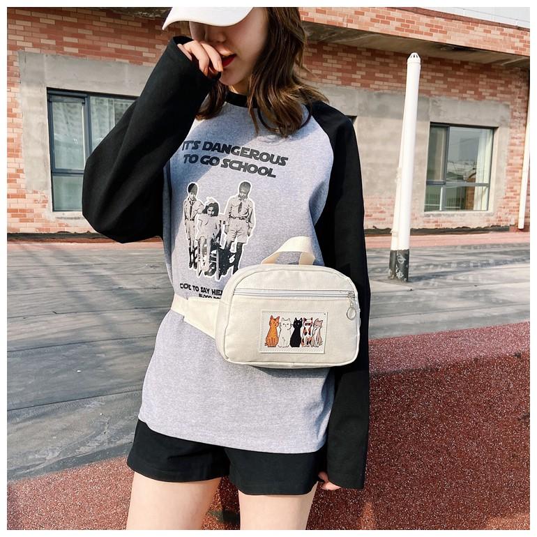 Túi Đeo chéo nữ mini Hình chú Mèo quai xách RB1 Shalla