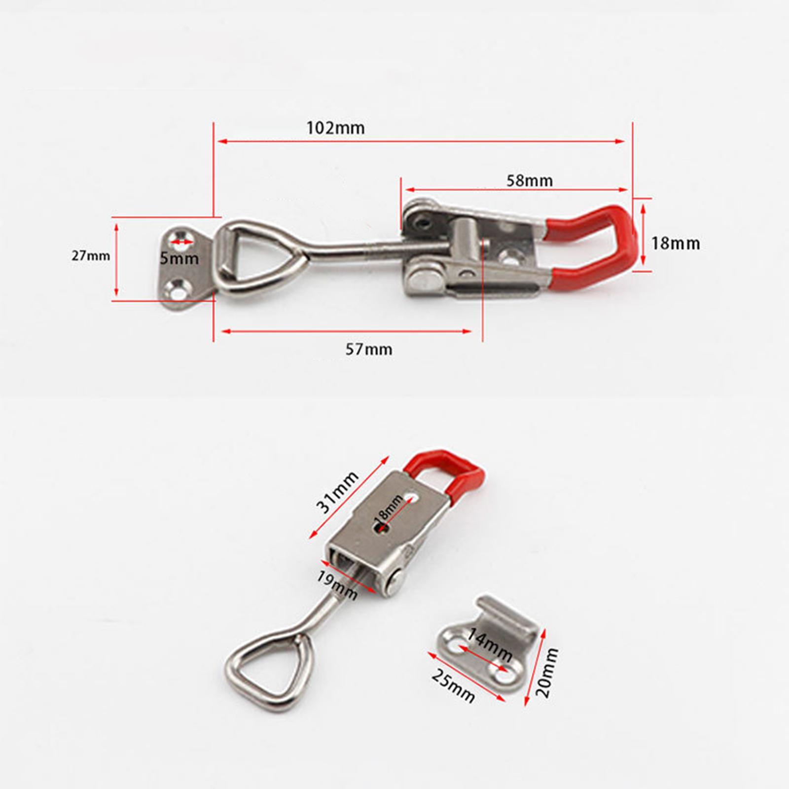 5x Push Pull Action Toggle Clamp Steel Quick Release Slip for Case