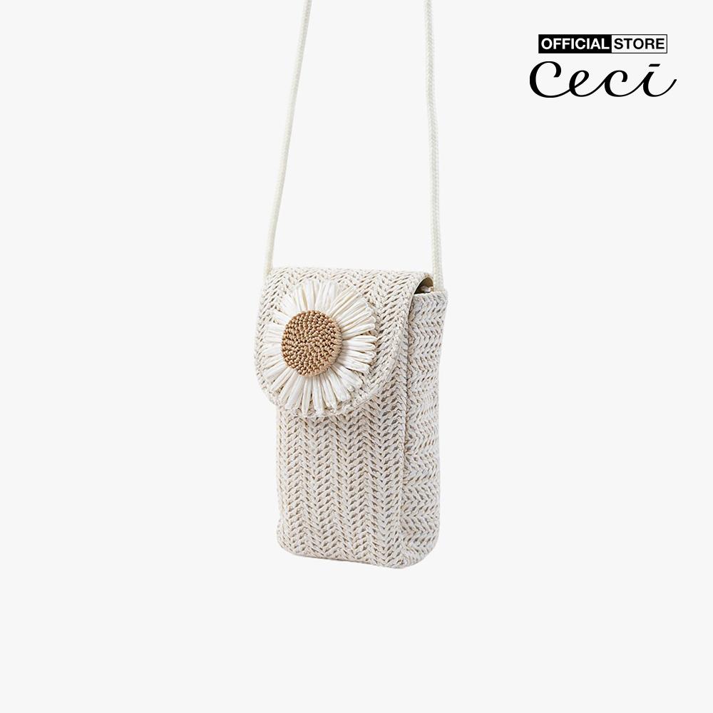CECI - Túi đeo chéo nữ nắp gập phom chữ nhật thời trang CC11-10000004-03