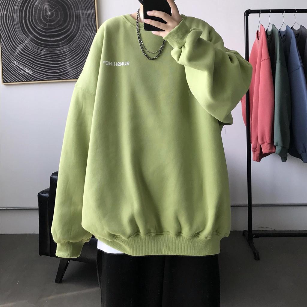Áo Sweater Đen Cổ Tròn Dáng Rộng Thời Trang Xuân Thu Cho Nam