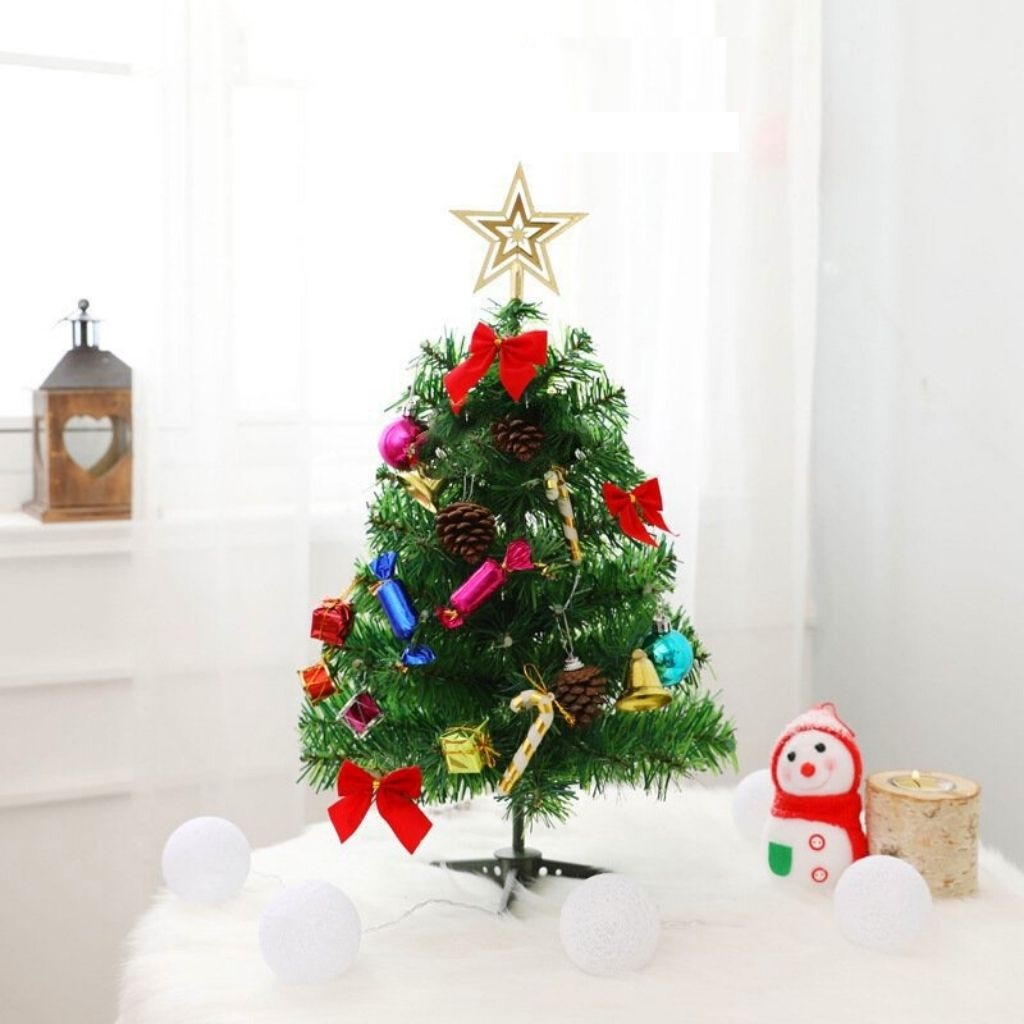 Cây Thông Noel 60 Cm + Kèm Phụ Kiện Trang Trí