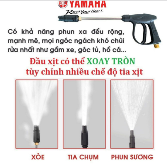 Máy rửa xe mini I Máy rửa xe cao áp YAMAHA 2800W HA889 - Có áp chống giật - Chống cháy