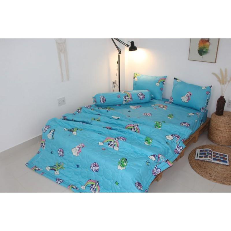 Bộ drap cotton 100% Khaly 4 món (nệm cao dưới 10cm)