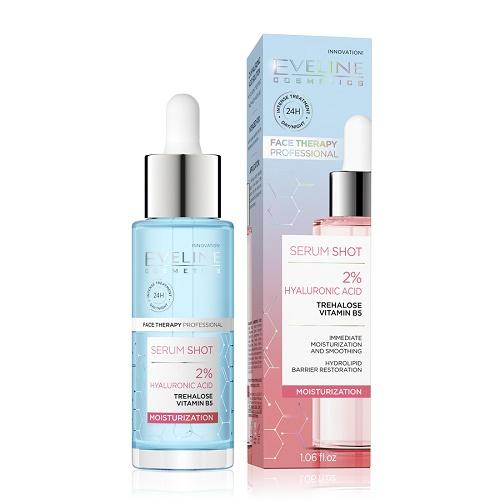 [TẶNG GEL TẨY DA CHẾT 2% ] Tinh chất dưỡng da Eveline Serum Shot dưỡng ẩm Hyaluronic axit 30ML