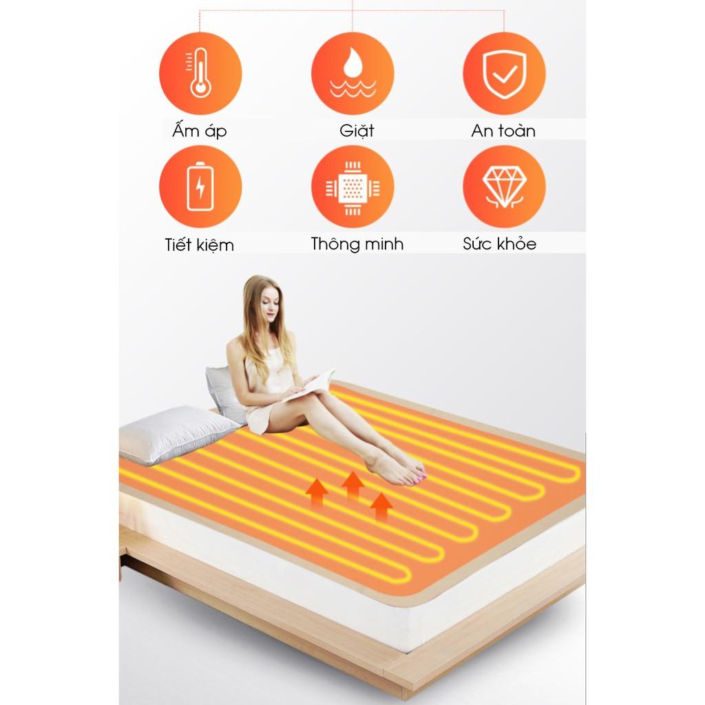 Chăn sưởi điện Apajia 2 vùng nóng độc lập 2m x 1m8