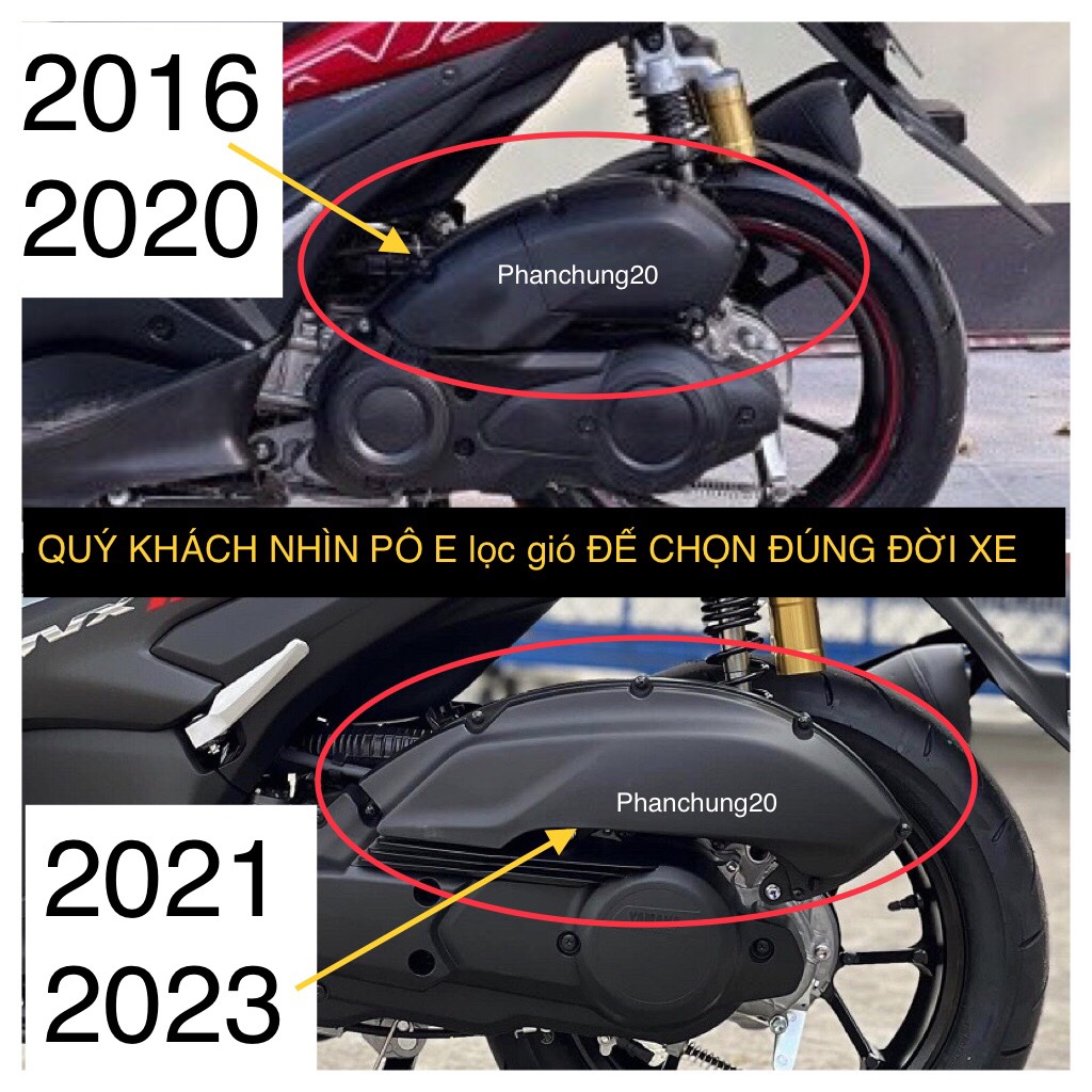 ỐP CHE PÔ DÙNG CHO ĐỜI XE NVX 2017 2018 2019 2020 - V1 CROM