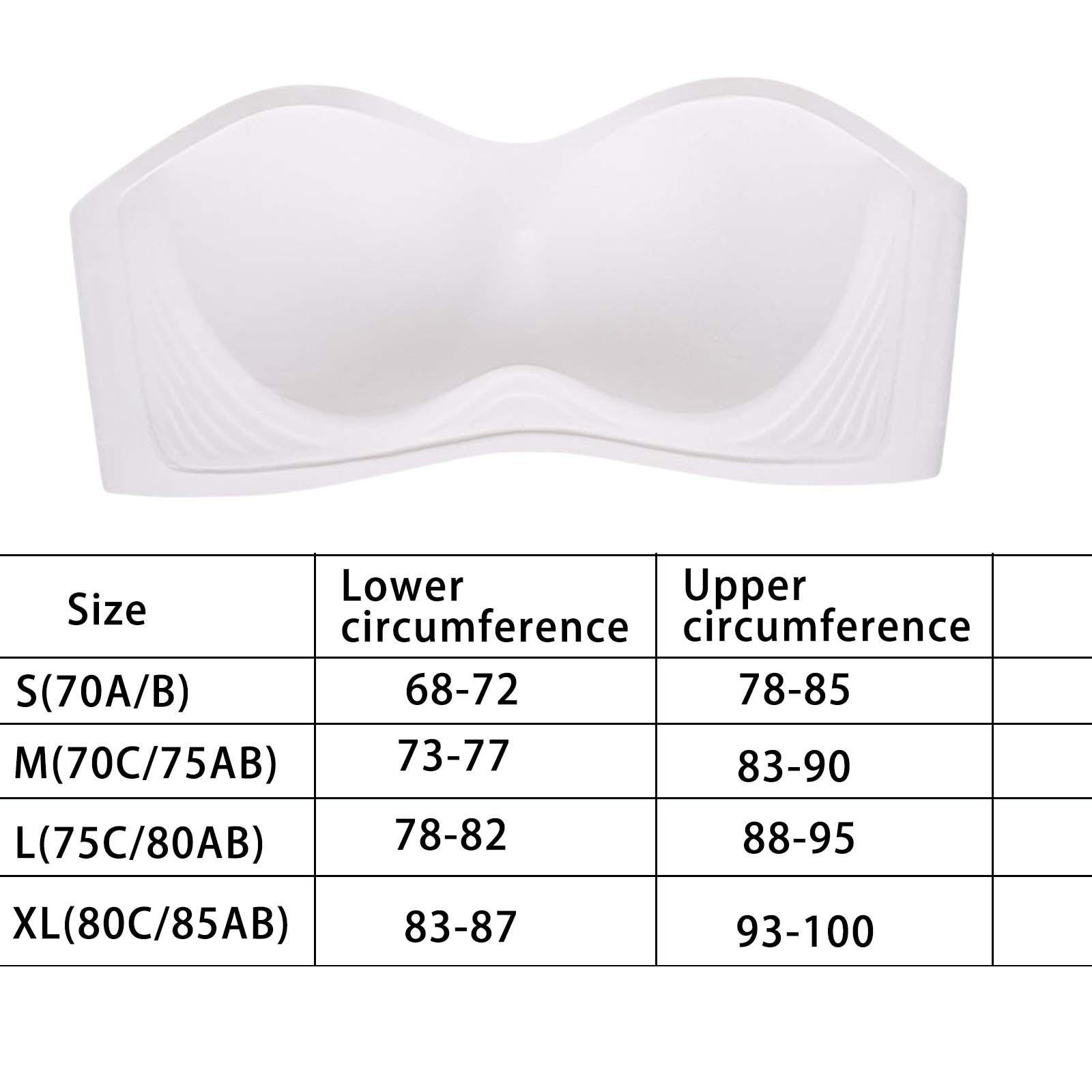 Women Strapless Bra Push up Bra with Transparent Strap Breast Lift Bra Underwear Seamless Invisible Bra Bralette Bra for Party Girl Everyday