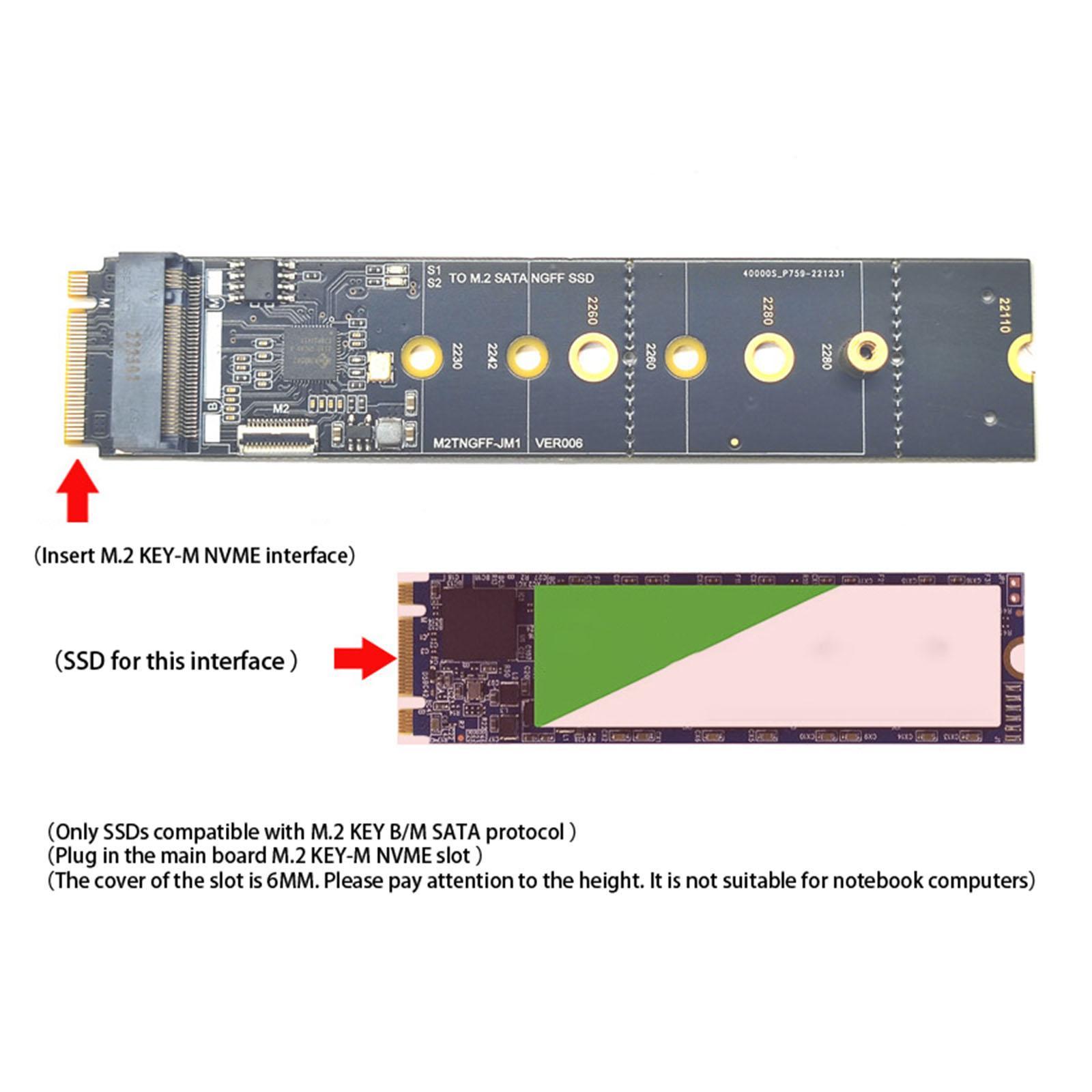 To M.2 Adapter, M.2 PCIe to Adapter Card Support 2280 2260 2242 2230