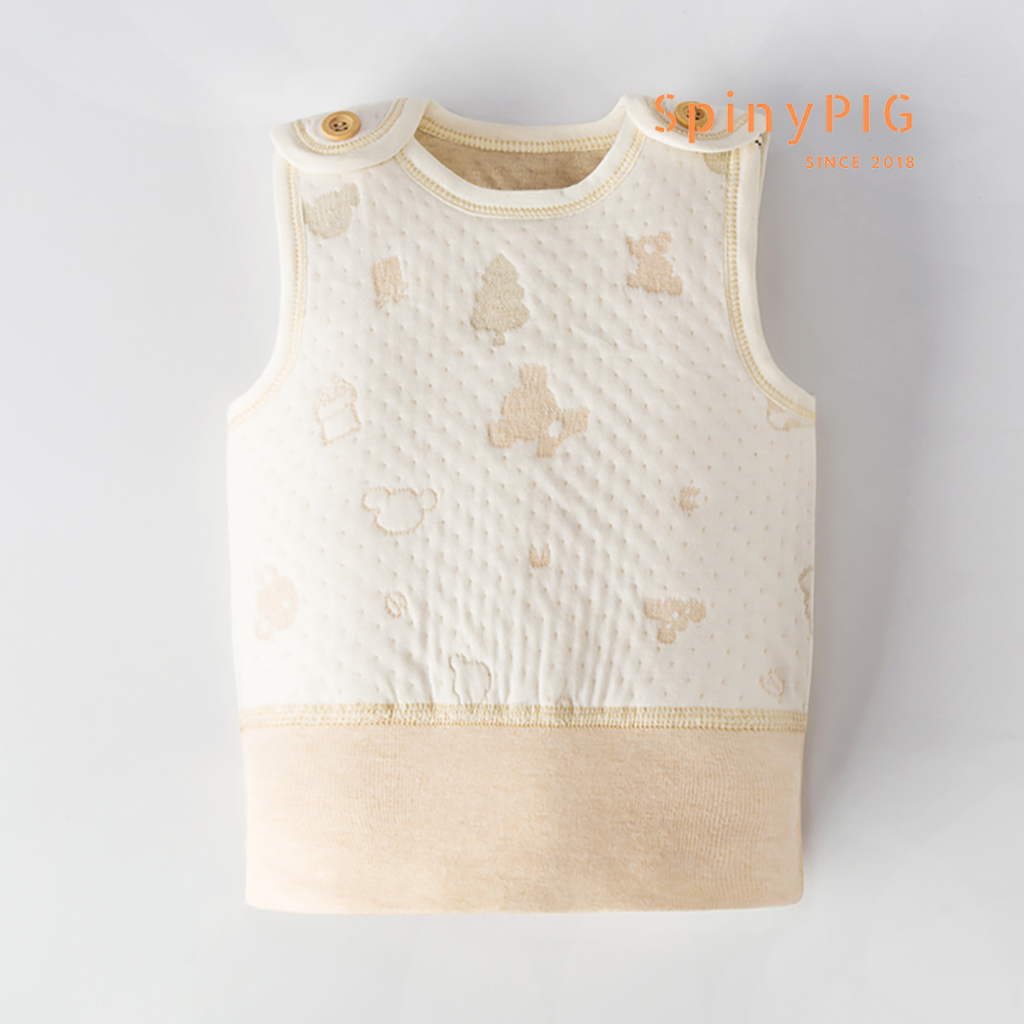 Áo giữ ấm cho bé 0-2 tuổi trần bông 100% cotton hữu cơ tự nhiên không chất tẩy nhuộm cực kỳ mềm mại