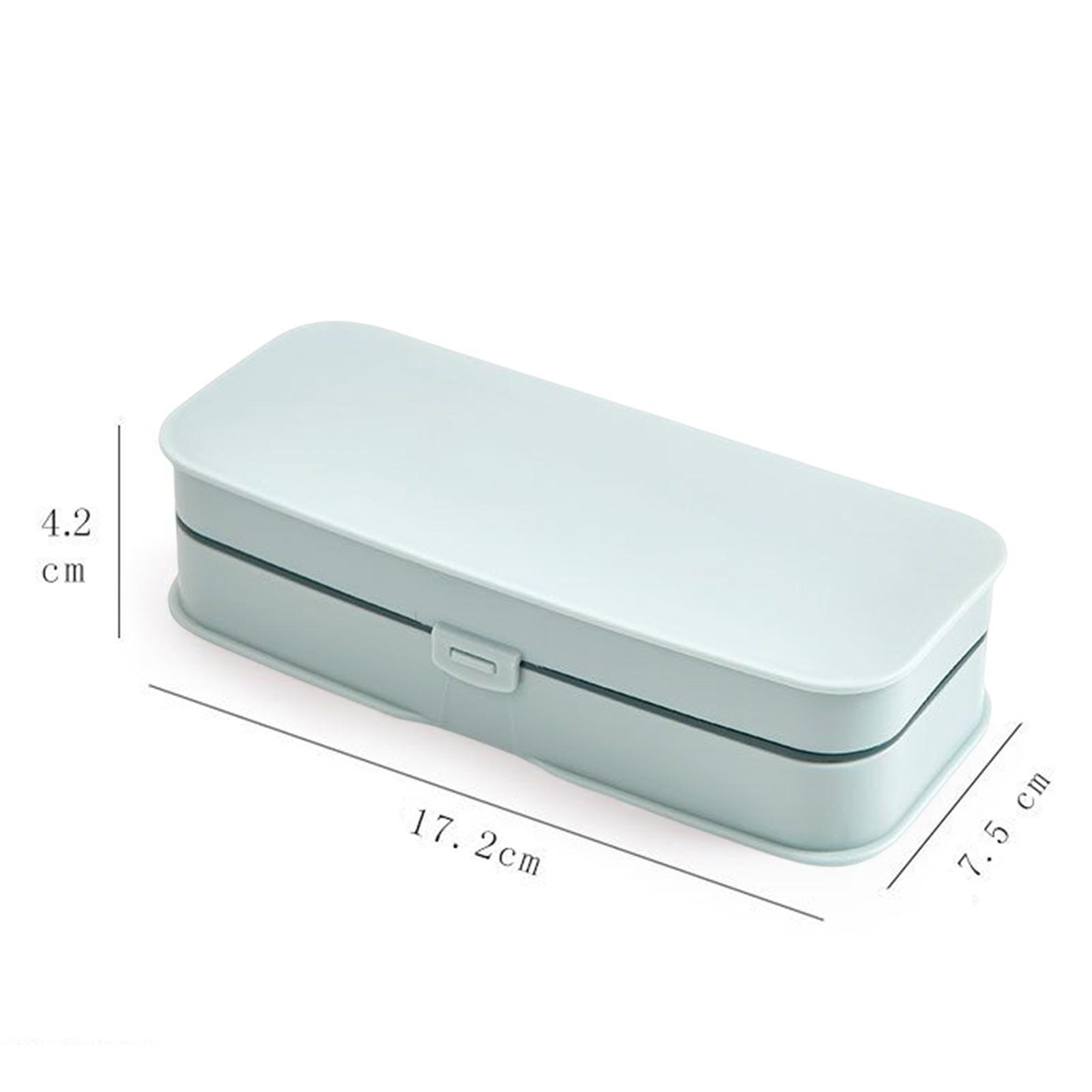 Sewing Kit Storage Box Organizer Bag Portable Blue