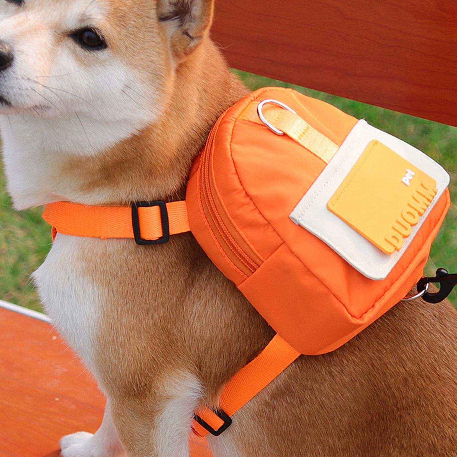 Dog Backpack Harness Dogs Puppy Bag with Harness Adjustable Puppy Dog Carriers with Leash for Daily Walking