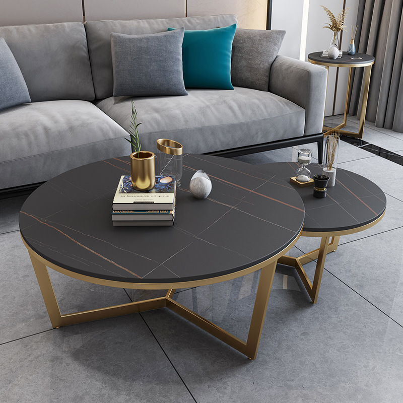 Bộ bàn sofa tròn đôi mặt đá chống thấm chống trầy BTS-89