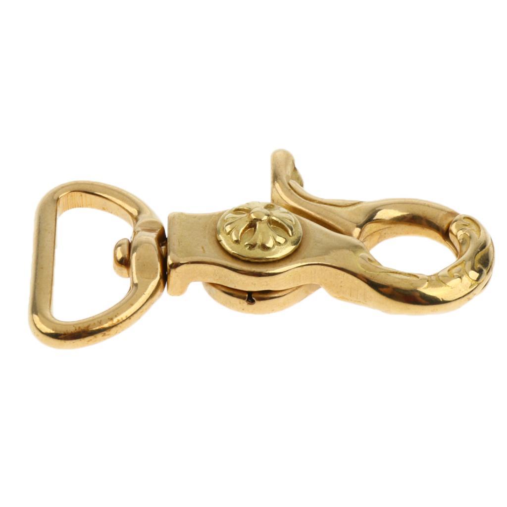 6x Brass Hook Lobster Clasps Swivel Trigger Clip Snap Key Chain Findings