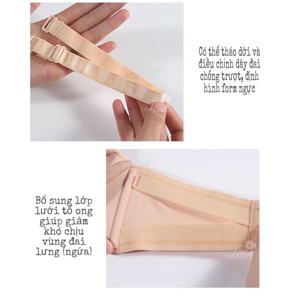 Áo bra quây không dây nâng ngực chống tụt KEKI _ Áo lót chống tụt mặc đồ sexy nhà LIOLA