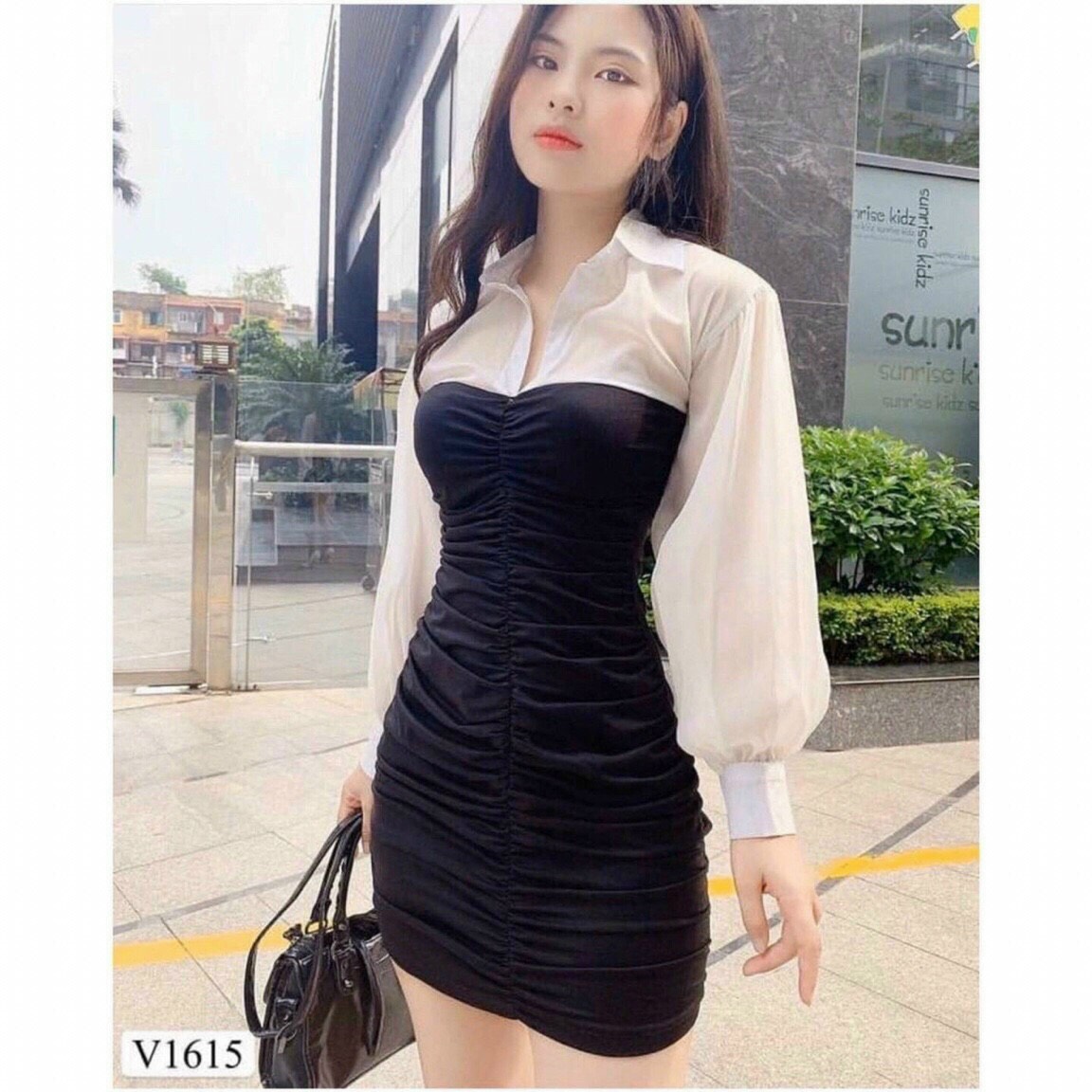 Dầm liền kèm cổ sơ mi