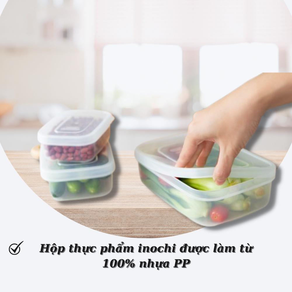 Hộp đựng thực phẩm trữ đông đựng cơm nhựa inochi trong tủ lạnh nhiều size có nắp kín khí