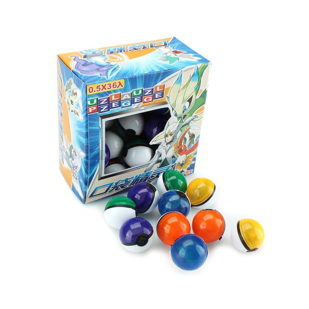 Bộ 36 Bóng Pokemon Go Phát Sáng- Set 36 bóng pokemon Go phát sáng dạ quang