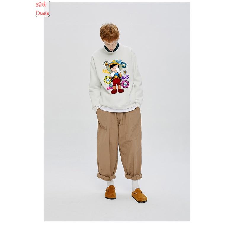 Áo Nỉ Pinocchio cậu bé mũi dài phong cách Hip Hop graffiti sweater unisex Form rộng Free Size