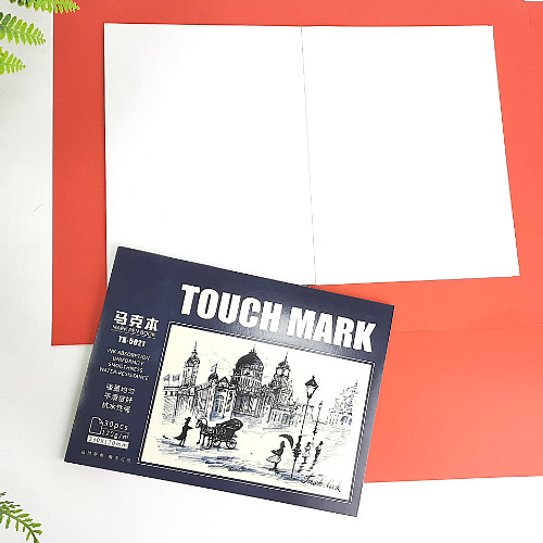 Combo 2 Sổ vẽ, viết Touch Mark chuyên dụng dành cho mỹ thuật dùng để vẽ màu nước, chì, màu bộ kích thước a5, 100% bột giấy ECF