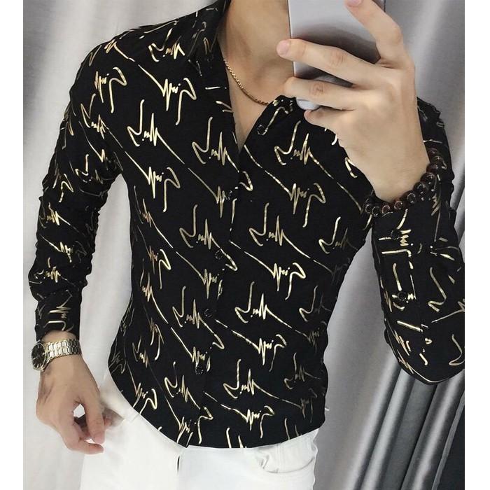 Áo sơ mi tay dài vải kate co giãn